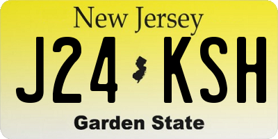 NJ license plate J24KSH