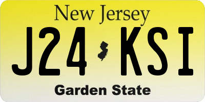 NJ license plate J24KSI
