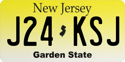 NJ license plate J24KSJ