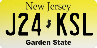 NJ license plate J24KSL