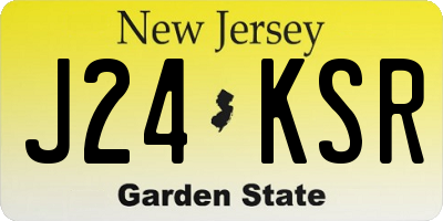 NJ license plate J24KSR