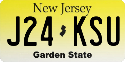 NJ license plate J24KSU