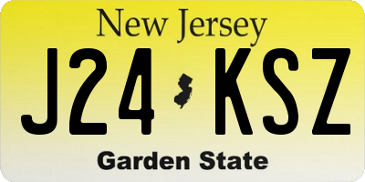 NJ license plate J24KSZ