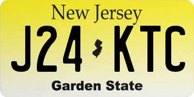 NJ license plate J24KTC