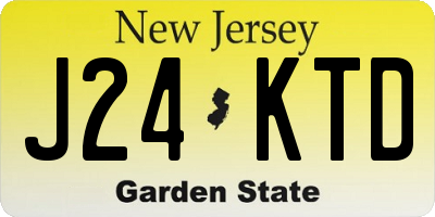 NJ license plate J24KTD