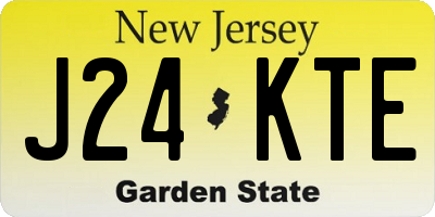 NJ license plate J24KTE