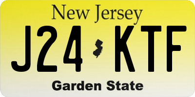 NJ license plate J24KTF