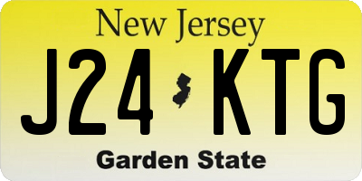 NJ license plate J24KTG