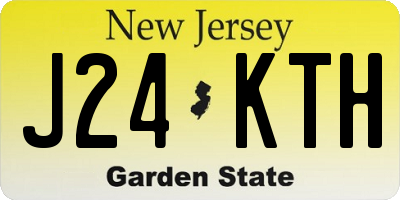 NJ license plate J24KTH