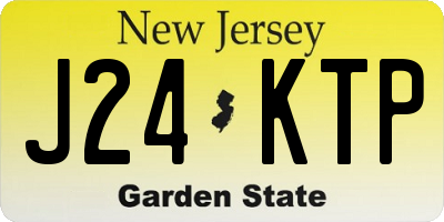 NJ license plate J24KTP