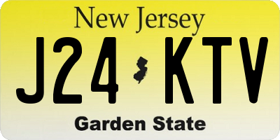 NJ license plate J24KTV