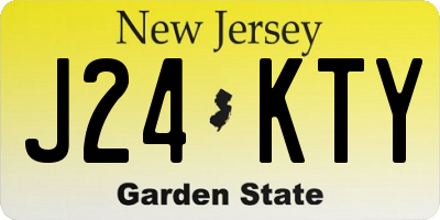 NJ license plate J24KTY