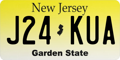 NJ license plate J24KUA