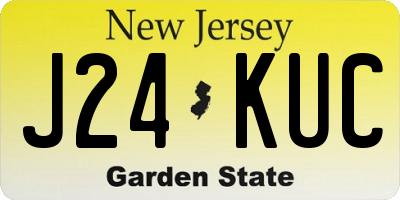 NJ license plate J24KUC