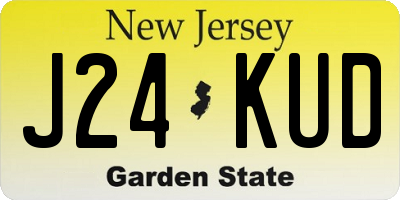 NJ license plate J24KUD