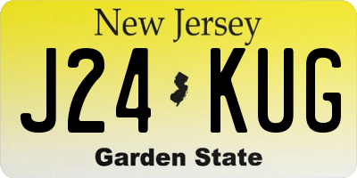 NJ license plate J24KUG