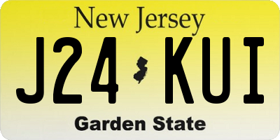 NJ license plate J24KUI