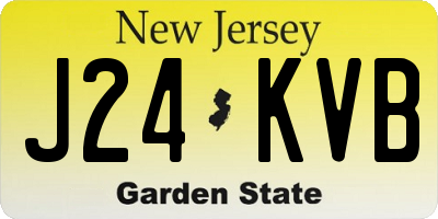 NJ license plate J24KVB