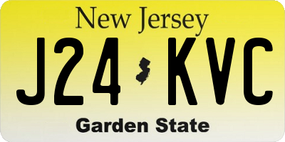NJ license plate J24KVC