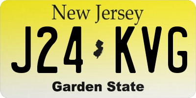 NJ license plate J24KVG