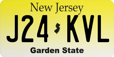 NJ license plate J24KVL