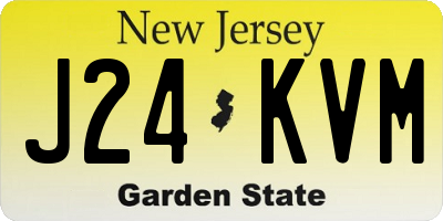 NJ license plate J24KVM