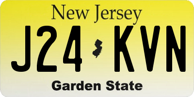 NJ license plate J24KVN