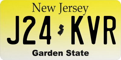 NJ license plate J24KVR