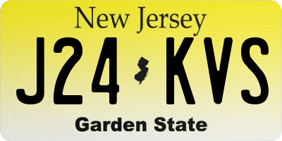 NJ license plate J24KVS