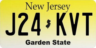 NJ license plate J24KVT