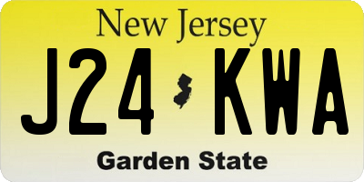 NJ license plate J24KWA