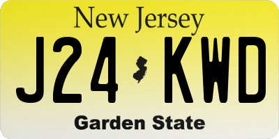 NJ license plate J24KWD