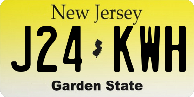 NJ license plate J24KWH