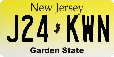 NJ license plate J24KWN