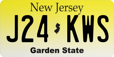 NJ license plate J24KWS