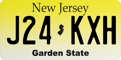 NJ license plate J24KXH