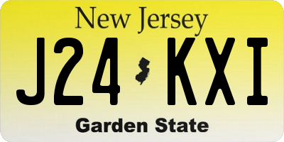 NJ license plate J24KXI