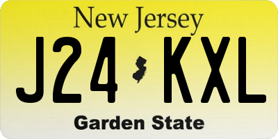 NJ license plate J24KXL