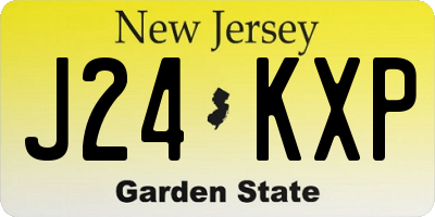 NJ license plate J24KXP