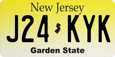 NJ license plate J24KYK