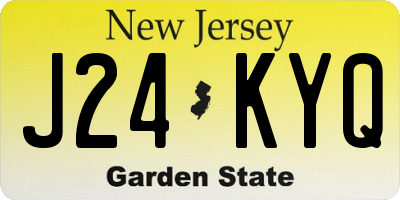 NJ license plate J24KYQ