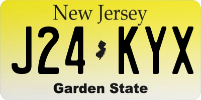 NJ license plate J24KYX
