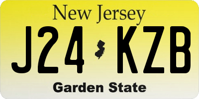 NJ license plate J24KZB