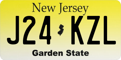 NJ license plate J24KZL