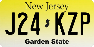 NJ license plate J24KZP