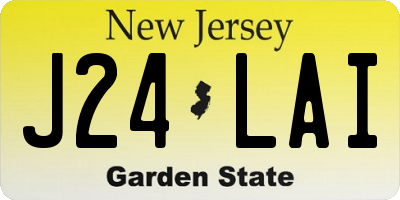 NJ license plate J24LAI
