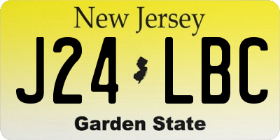 NJ license plate J24LBC