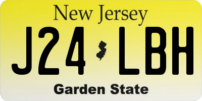 NJ license plate J24LBH