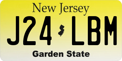 NJ license plate J24LBM