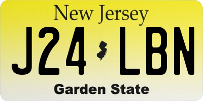 NJ license plate J24LBN